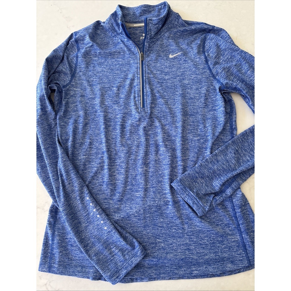 Nike Running Top Womans M DriFit 1/2 Zip Pull Over Reflective Long Sleeve Shirt